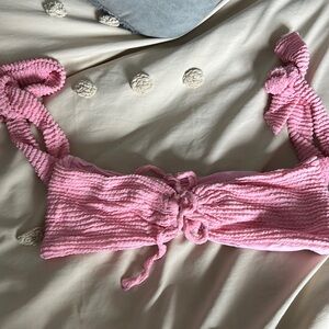 Danielle Guzio pink bikini top